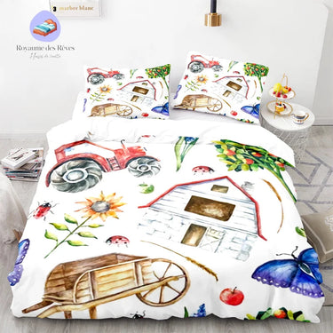 Housse de Couette Tracteur Ferme